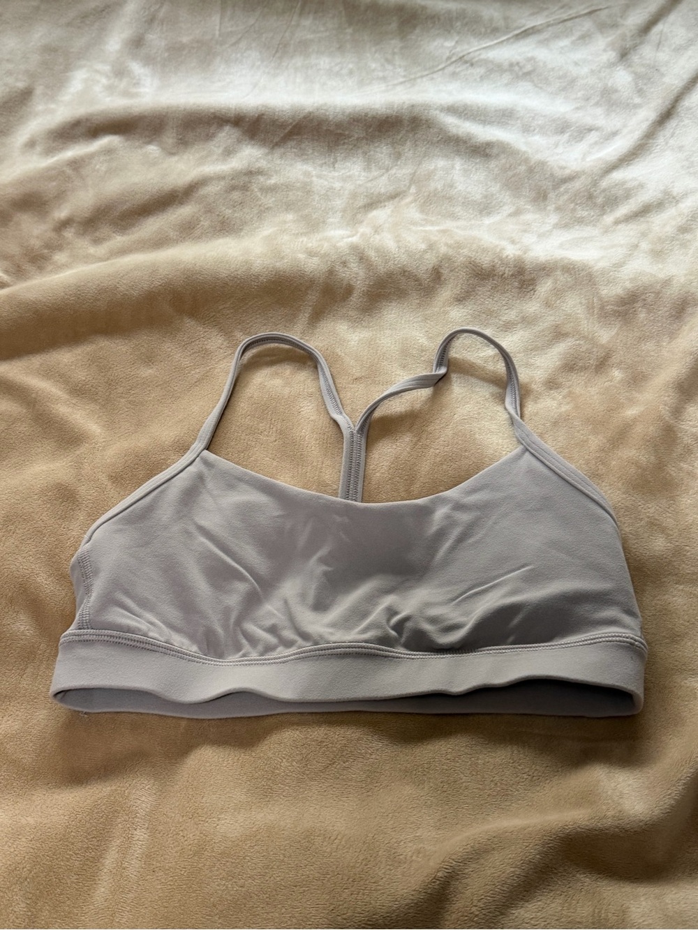 Lululemon Flow Y Light Gray Women's Bralette Size 6